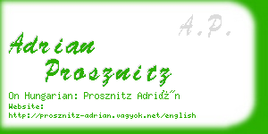 adrian prosznitz business card